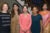 2019 Jane Jie Sun LEAD Fellows: Stela Bivol (far left), Shabnum Sarfraz, Jane Jie Sun (founder) Maureen Luba, and Sai Subhasree Raghavan.